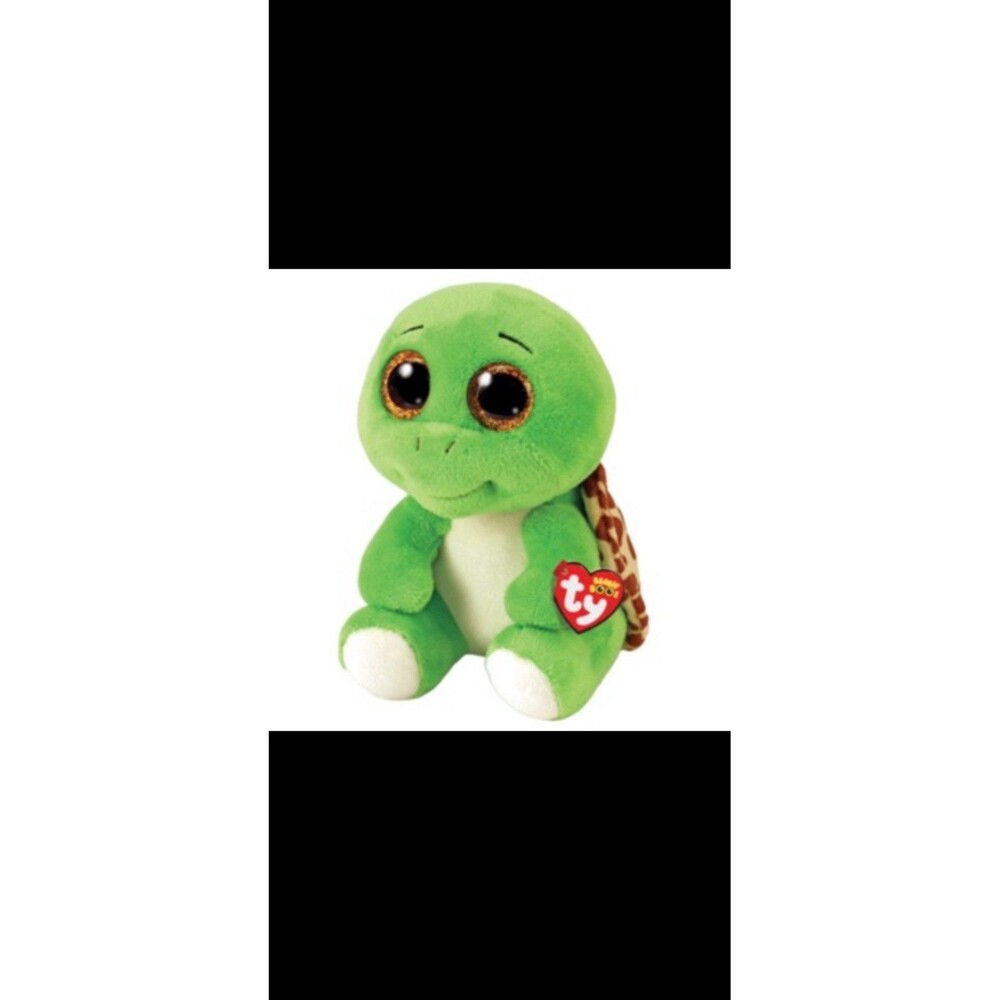 TY beanie baby Turbo Green Green and white Beanie Boo turtle